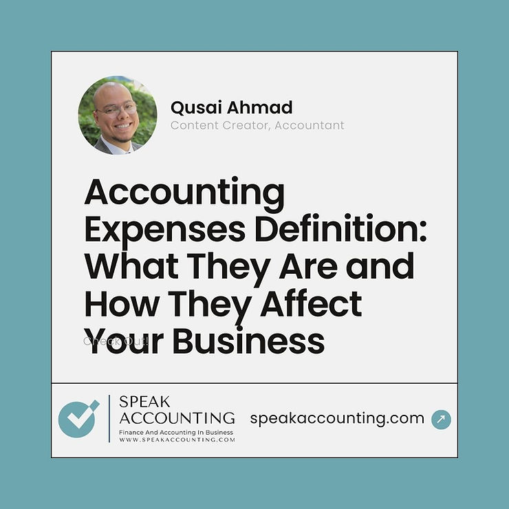Accounting Expenses Definition What They Are and How They Affect Your Business1
