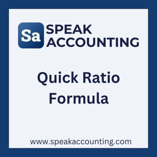 Quick Ratio Formula
